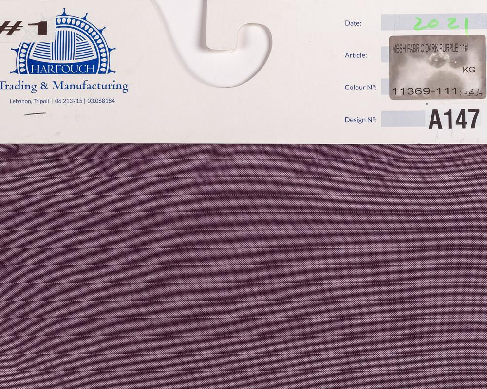Kg ⚜  
11369-111 ⚜  
A3 ⚜  
PANTONE: Deep Purple ⚜  
mesh fabric, 85 % nylon and 15 % elastane, 11# P:Deep Purple